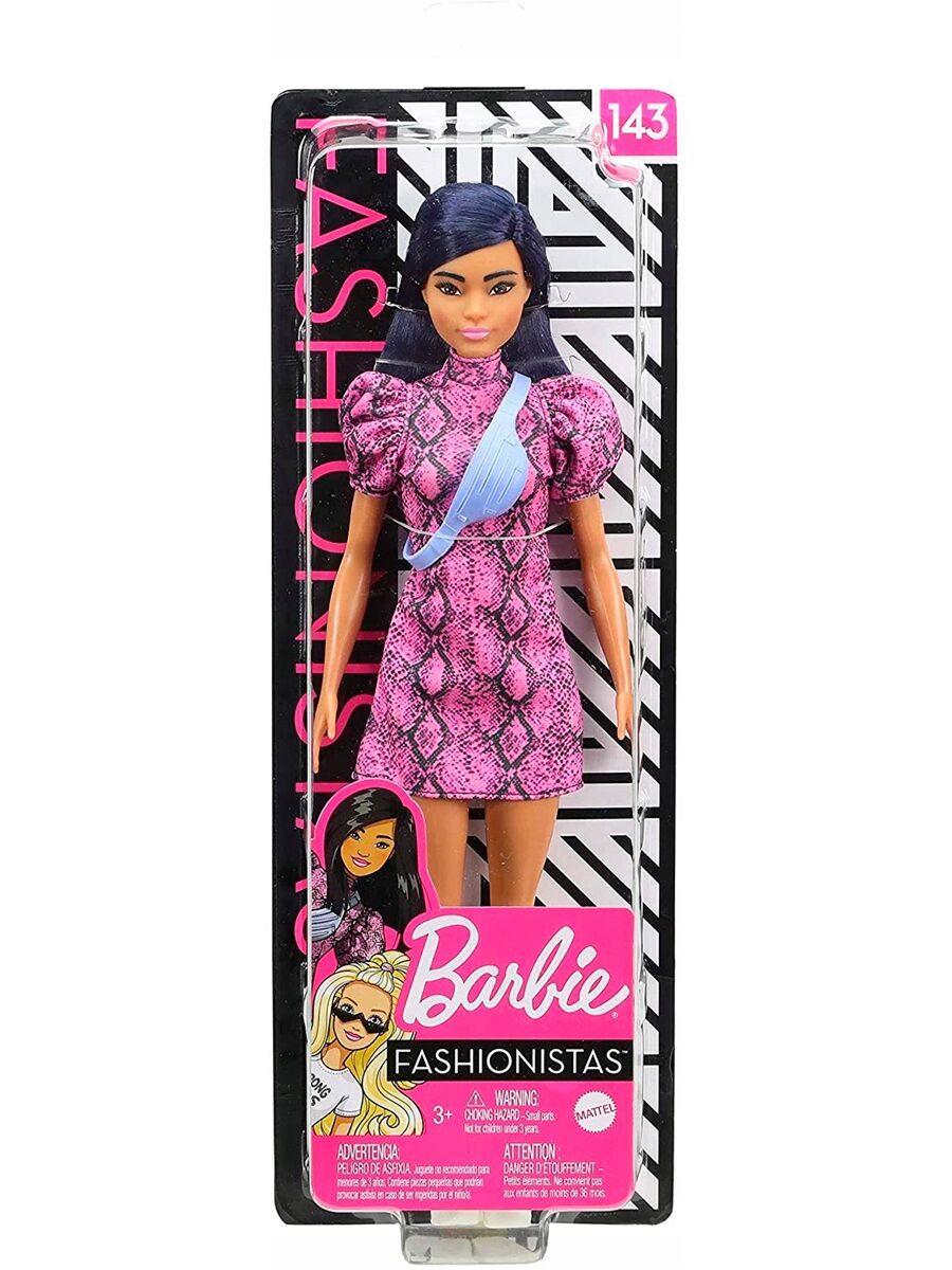 Кукла Barbie Игра с модой платье со змеиным принтом GXY990 купить,NaN