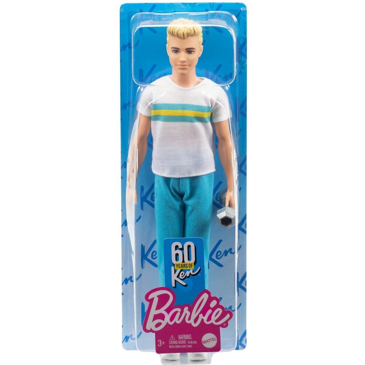 Кукла Barbie Ken 60-летний Юбилей блондин в белой майке купить,NaN