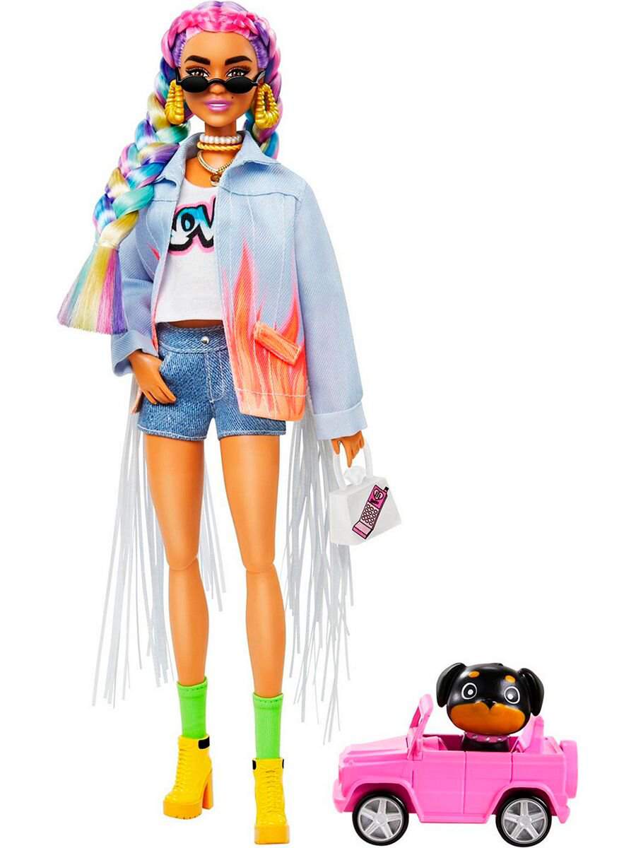 Кукла  Barbie Extra с радужными косами GRN290 купить,NaN