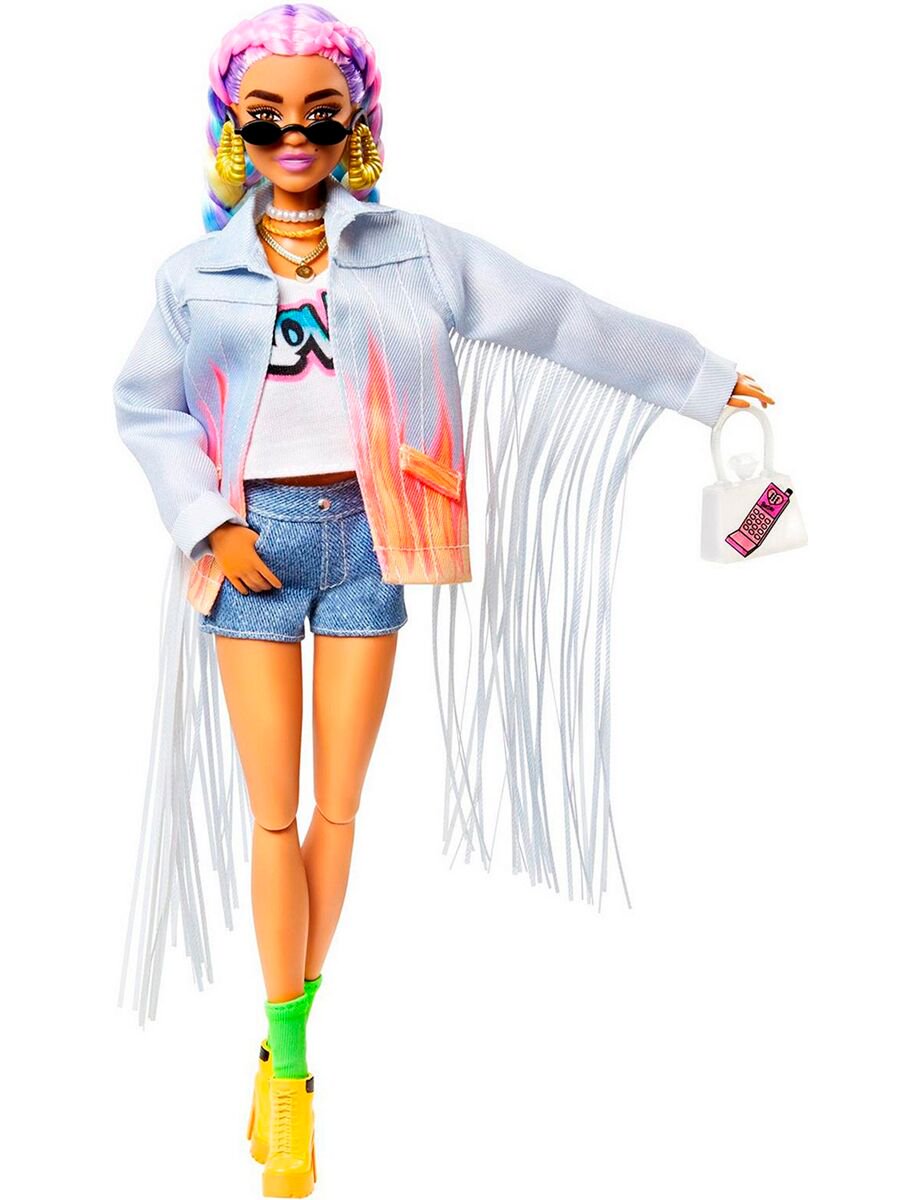 Кукла  Barbie Extra с радужными косами GRN290 купить,NaN