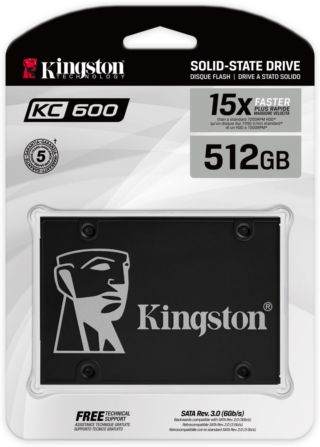SSD Kingston KC600 SKC600 512 Гб