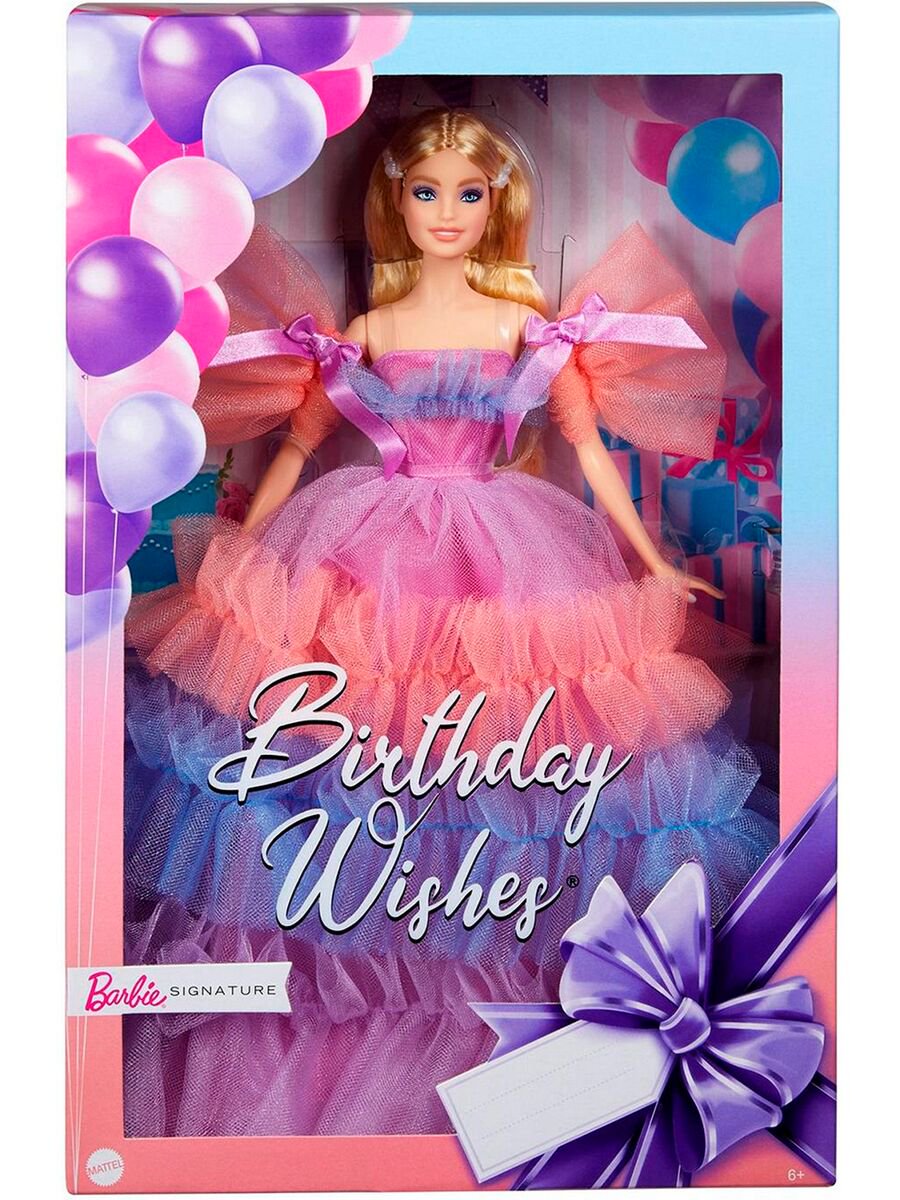 Коллекционная  кукла Barbie Пожелания ко дню рождения GTJ850 купить,NaN