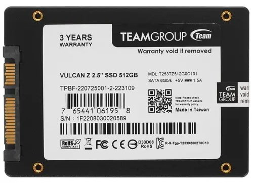 SSD Team Group VULKAN Z T253TZ512G0C101 512 ГБ - ForteMarket SSD Team Group VULKAN Z T253TZ512G0C101 512 ГБ купить,57200
