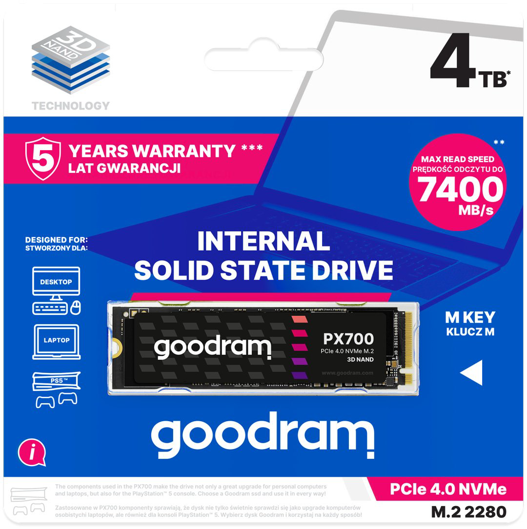 SSD GOODRAM SSDPR-PX700-04T-80 4000 Гб купить,NaN