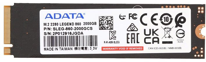 SSD ADATA SLEG-860-2000GCS 2000 Гб купить,NaN
