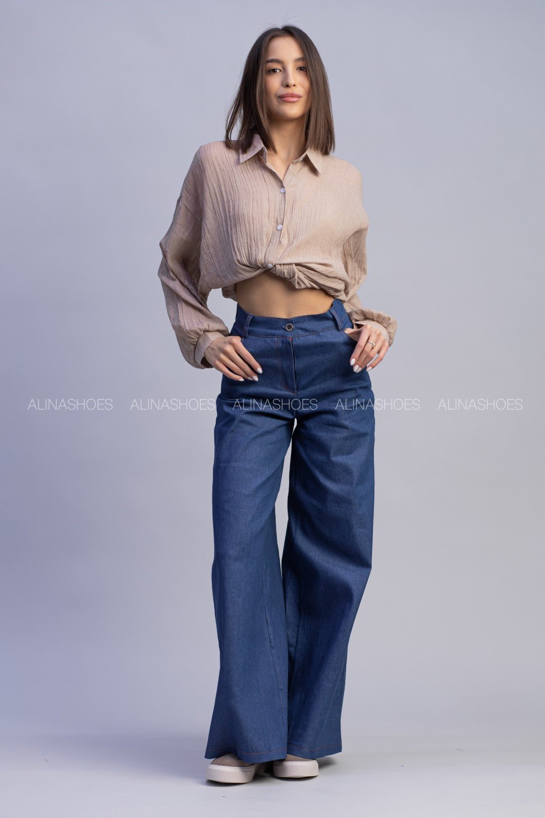 Повседневные брюки alinashoes синий купить,NaN