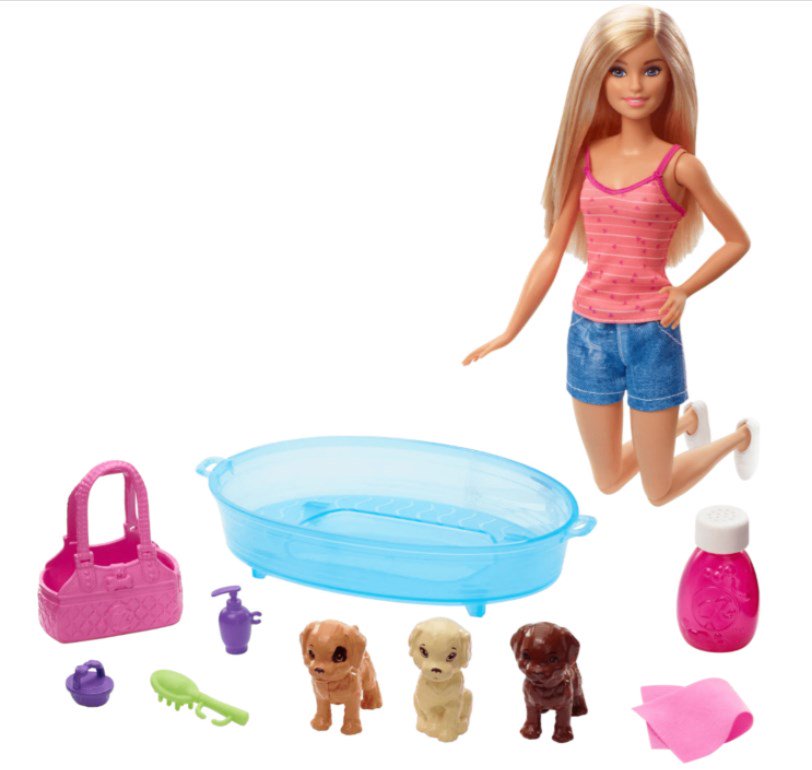 Кукла  Barbie Купание щенков GDJ370 купить,NaN