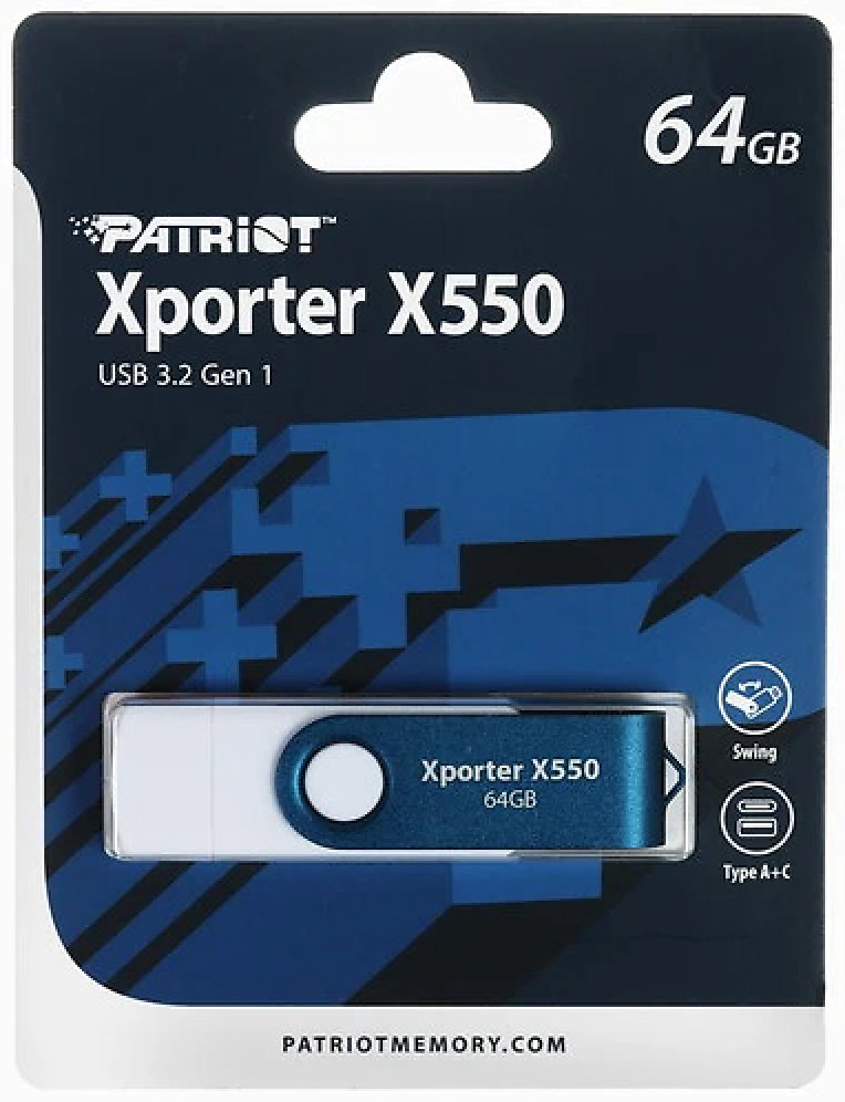 USB Flash карта Patriot PS64GX550AAD 64 Гб купить,NaN