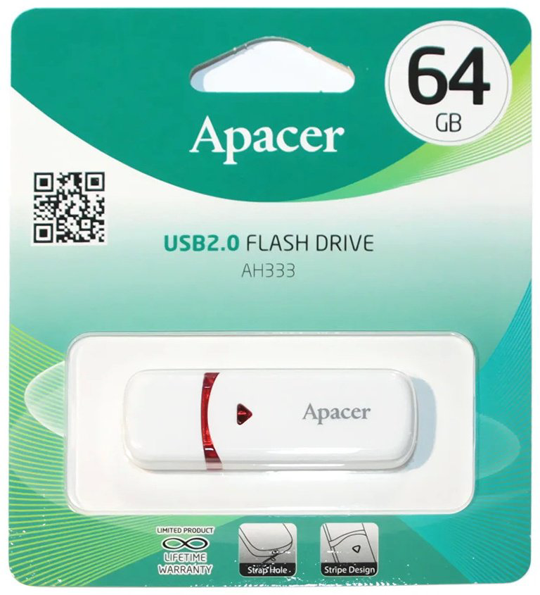 USB Flash карта Apacer AP64GAH333W-1 64 Гб купить,5910