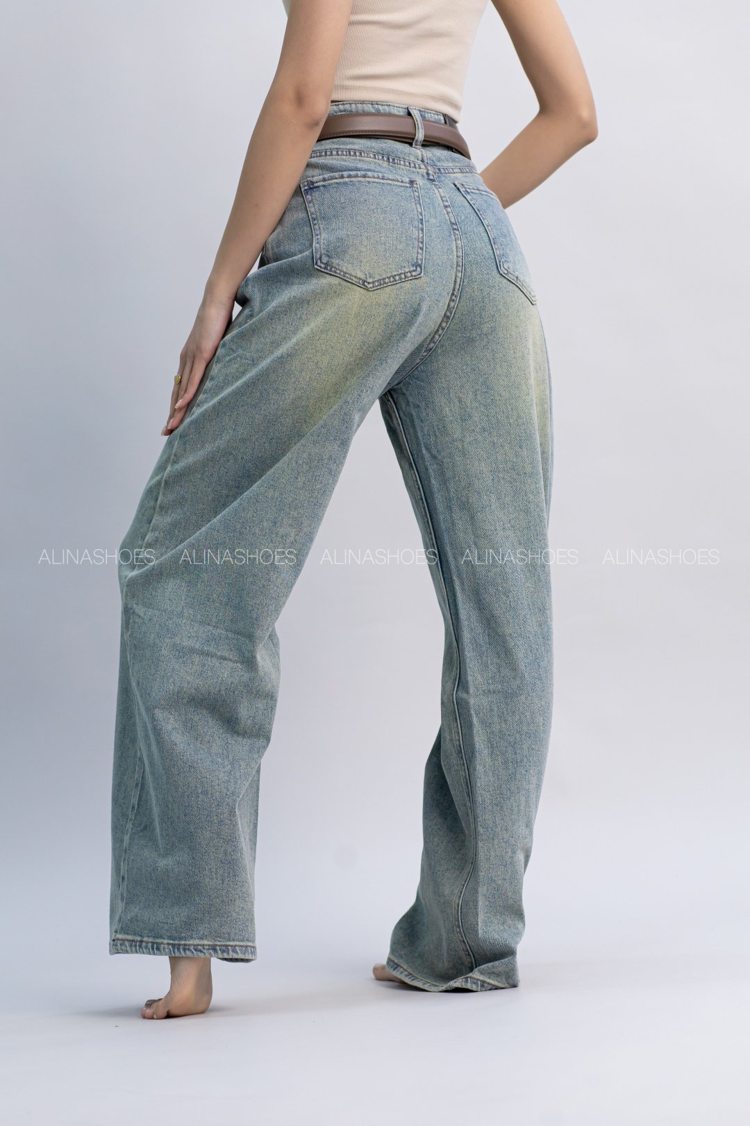 Джинсы палаццо alinashoes мультиколор купить,NaN