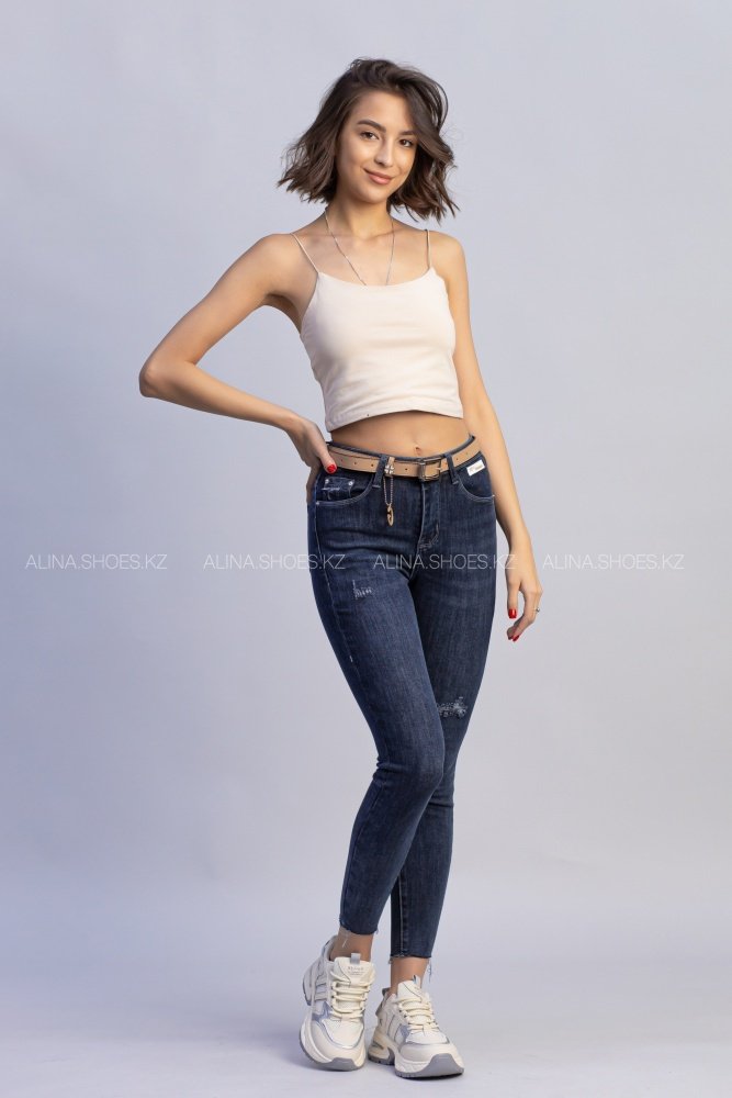 Джинсы узкие alinashoes синий купить,NaN