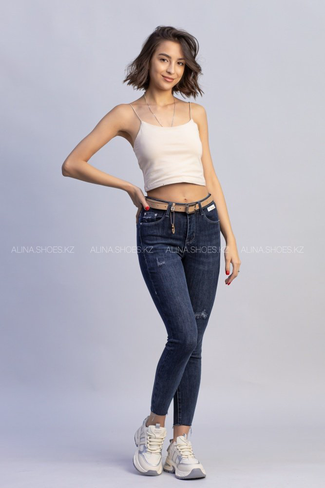 Джинсы узкие alinashoes синий купить,NaN