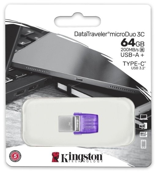 USB Flash карта Kingston DataTraveler MicroDuo 3C DTDUO3CG3/64GB 64 Гб