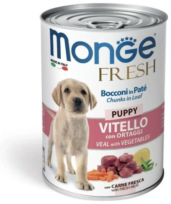 Корм Monge Fresh Puppy Телятина с овощами для щенков всех пород 400 г 1 шт купить,1495