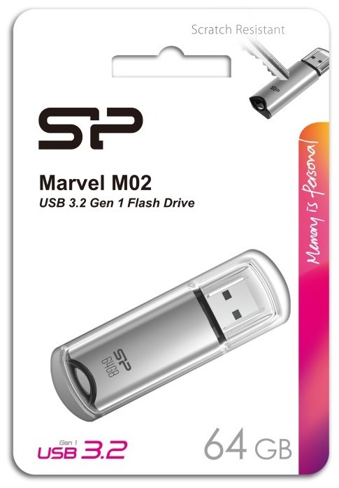 USB Flash карта Silicon Power Marvel M02 SP064GBUF3M02V1S 64 Гб купить,NaN