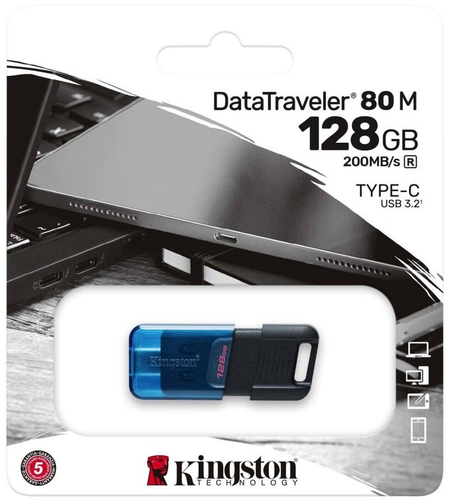 USB Flash карта Kingston Data Traveler 80M DT80M/128GB 128 Гб купить,NaN