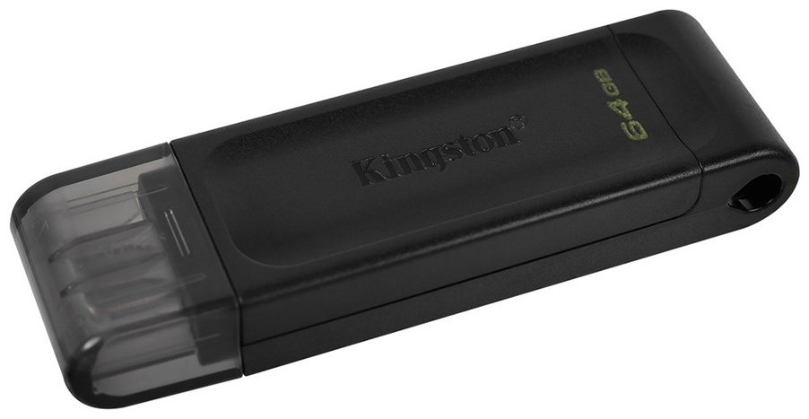 USB Flash карта Kingston DT70/64GB 64 Гб черный