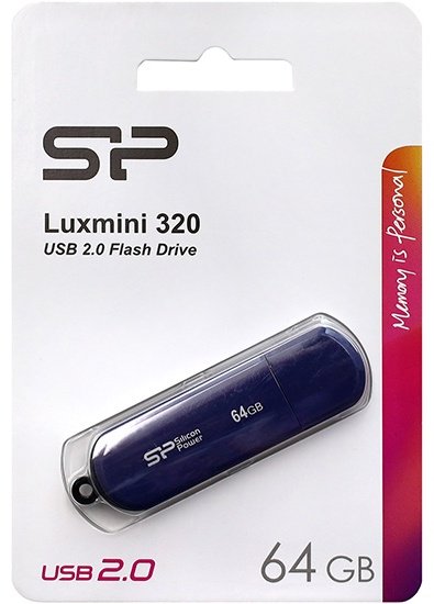 USB Flash карта Silicon Power Silicon Power LuxMini 320 SP064GBUF2320V1B 64 Гб купить,NaN