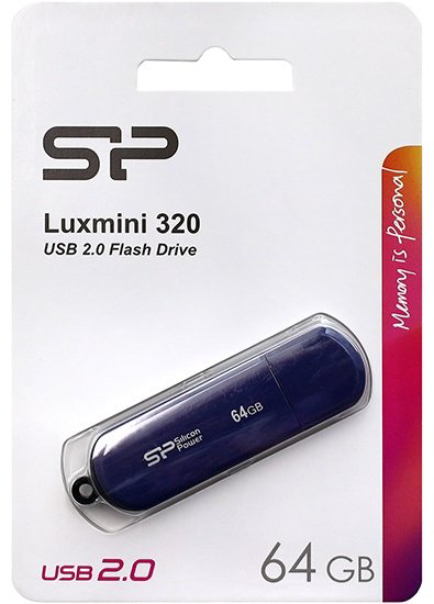 USB Flash карта Silicon Power Silicon Power LuxMini 320 SP064GBUF2320V1B 64 Гб купить,NaN
