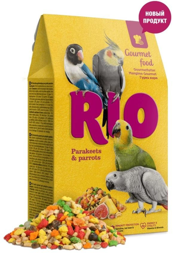 Корм RIO Гурме для крупных попугаев 250 г купить,2000