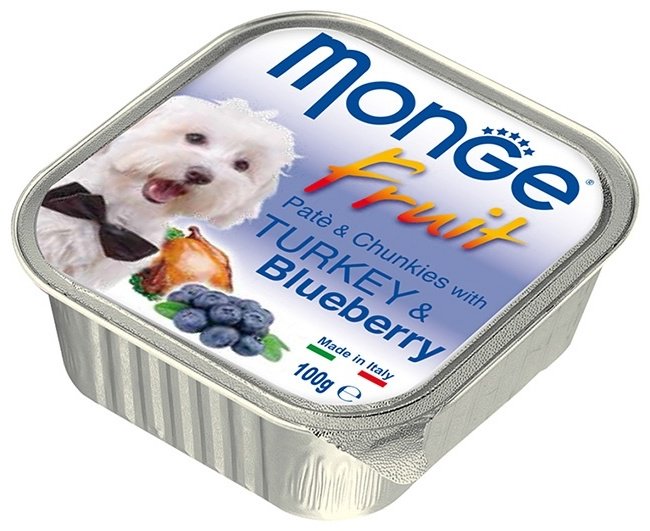 Корм Monge Fruit c индейкой и черникой все породы 100 г 1 шт купить,910