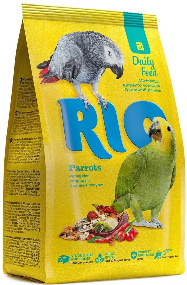 Корм RIO Parrots для крупных попугаев 1000 г купить,NaN