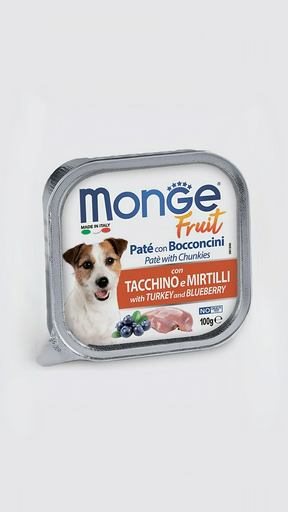 Корм Monge Fruit c индейкой и черникой все породы 100 г 1 шт