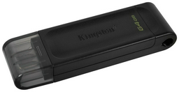 USB Flash карта Kingston DT70/64GB 64 Гб черный