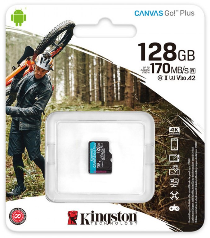 Карта памяти Kingston microSDXC Canvas Go! Plus microSDXC (SDCG3/128GBSP) 128 Гб купить,NaN