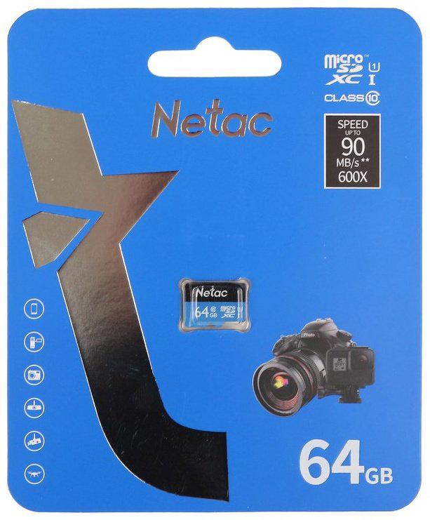 Карта памяти Netac P500 Standart NT02P500STN-064G-S 64 Гб купить,NaN