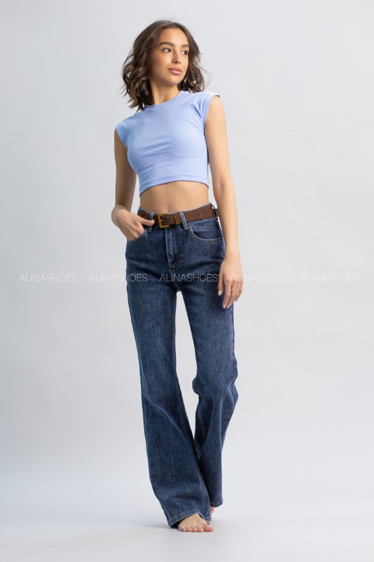 Джинсы прямые alinashoes синий купить,NaN
