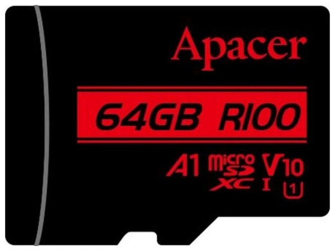 Карта памяти Apacer microSDXC AP64GMCSX10UB-RA 64 Гб