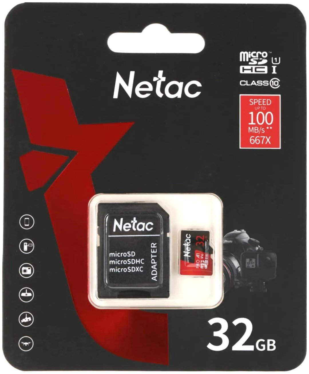 Карта памяти Netac P500 Extreme Pro NT02P500PRO-032G-R 32 Гб купить,NaN