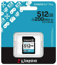 Карта памяти Kingston Secure Digital XC Canvas Go! Plus SDG4/512GB 512 Гб
