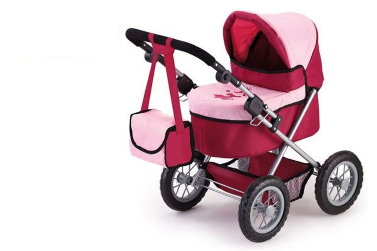 Коляска для куклы Bayer Dolls Trendy малиновый-розовый купить,NaN