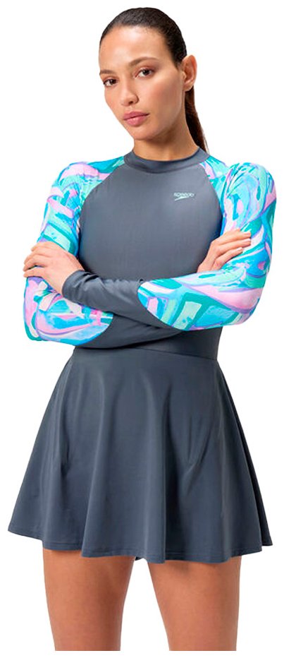 Купальник слитный Speedo серый