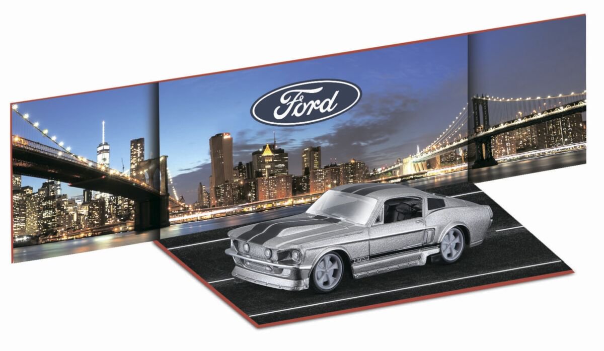 Модель автомобиля Bburago 1:64 Модель серии World Tour 1967 Ford Mustang GT купить,NaN