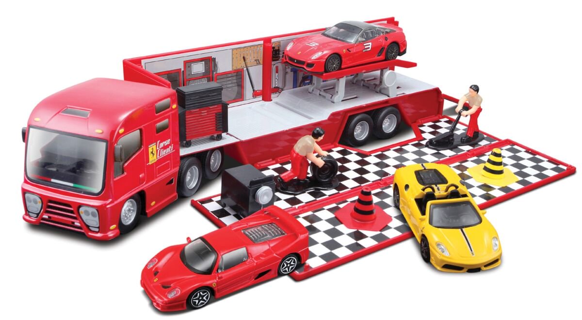 игровой набор Bburago FERRARI Трейлер с машинкой 1:43 купить,NaN