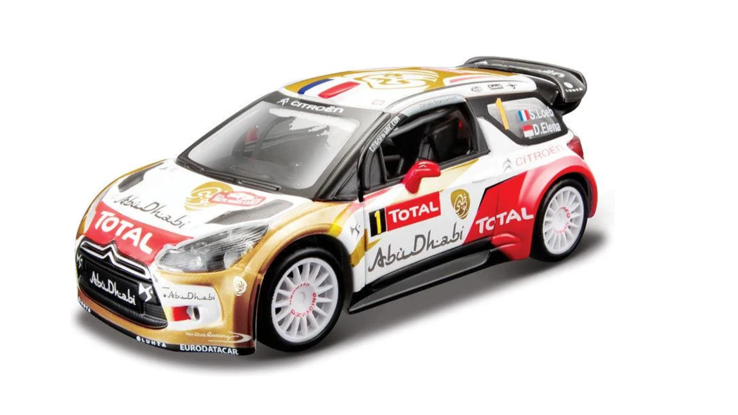 Модель автомобиля Bburago 1:32 Citroën C3 WRC 2019 Monte Carlo (#1 Sébastien Ogier) купить,NaN