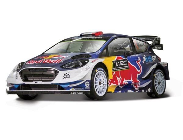Модель автомобиля Bburago 1:32 RALLY 2017 M-Sport Ford Fiesta WRC (#1 Sebastien Ogier) купить,NaN