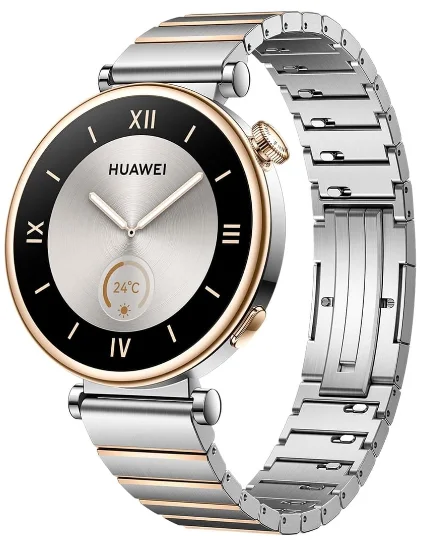 Смарт-часы Huawei Watch GT4 Stainless Steel Strap Aurora-B19T 41мм Золотисто-серебристые купить,NaN