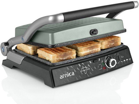 Электрогриль Arnica Diamond Sandwich Maker Mint зеленый купить,0