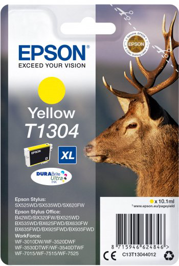 Картридж Epson C13T13044012 желтый купить,NaN