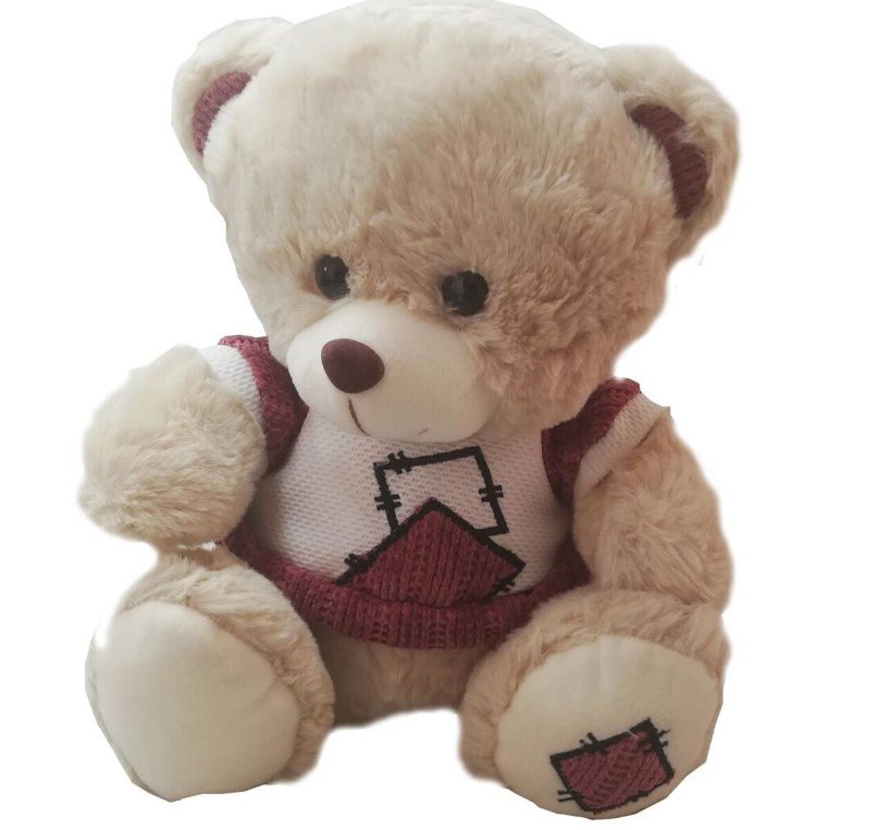 Мягкая игрушка Bulu-Xiong Plush Медвежонок в бордовой футболке 30см купить,NaN