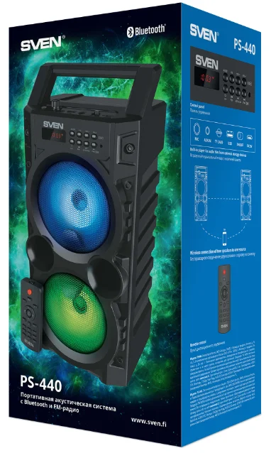 Портативная колонка Sven PS-440 20Вт Black купить,NaN