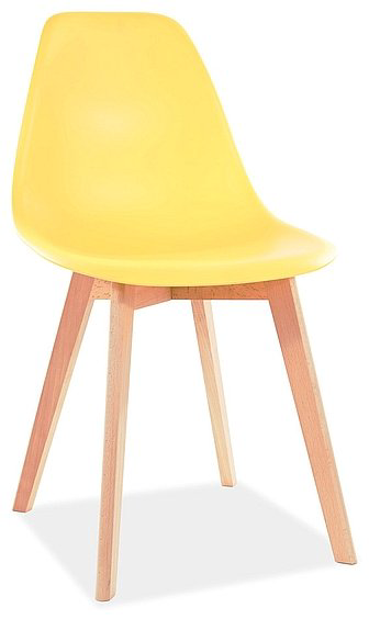 Стул S-0201CK, пластик, 38x37x56 см, желтый купить,NaN
