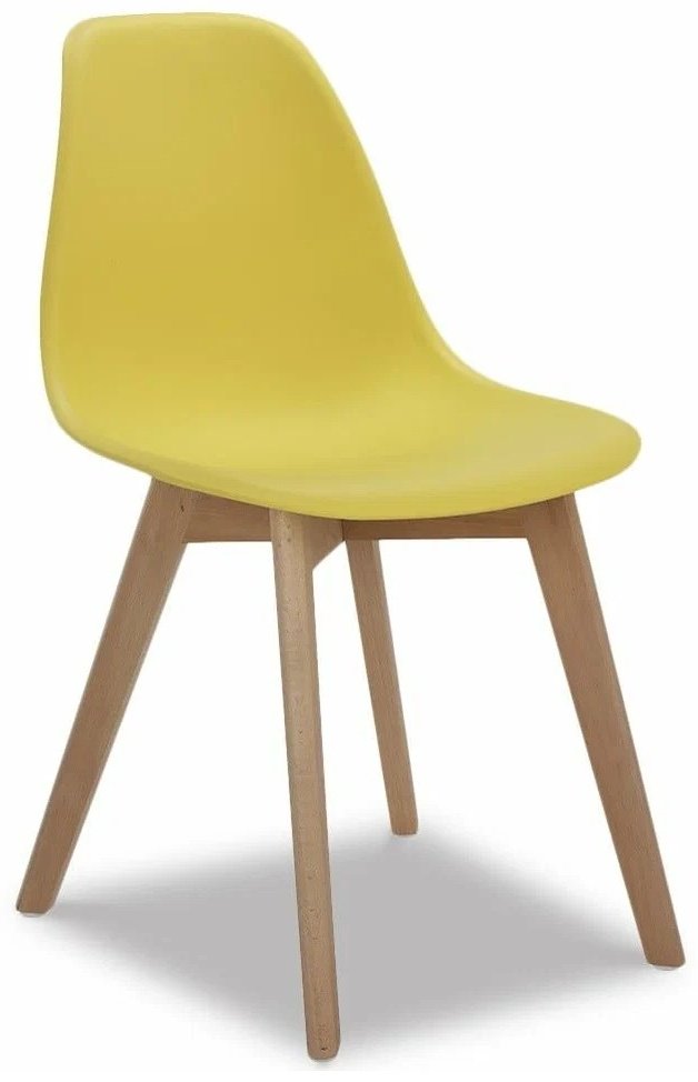 Стул S-0201CK, пластик, 30.5x31x56.5 см, желтый купить,NaN