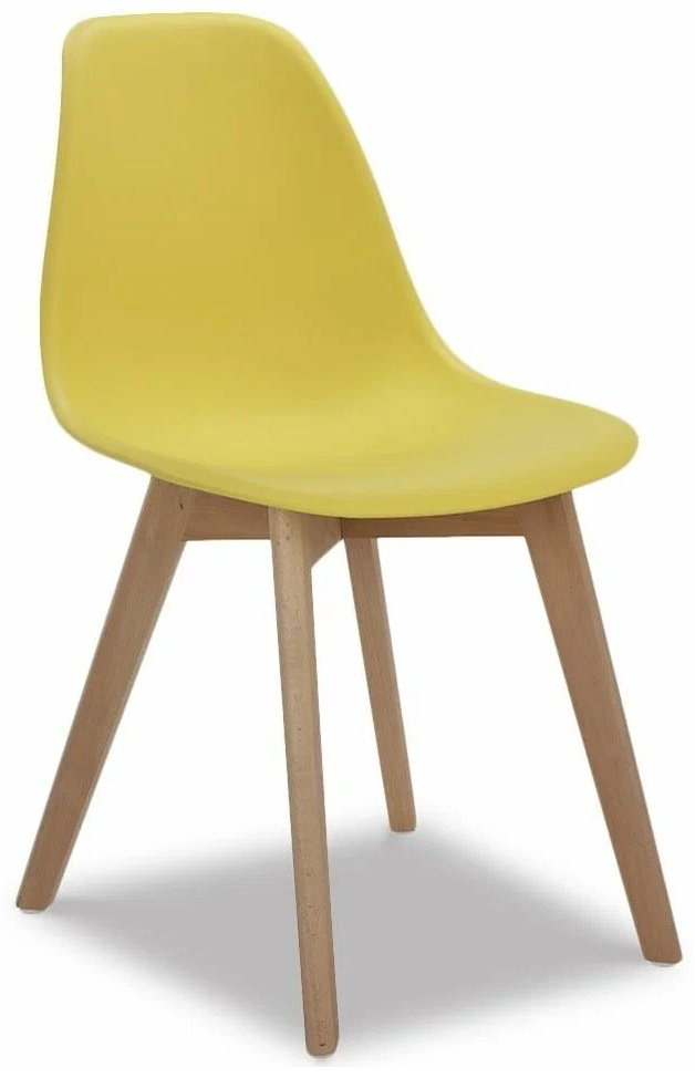 Стул S-0201CK, пластик, 30.5x31x56.5 см, желтый купить,NaN