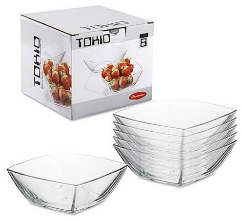 Салатник Pasabahce Tokio 6 шт, стекло, 16х16 см купить,NaN