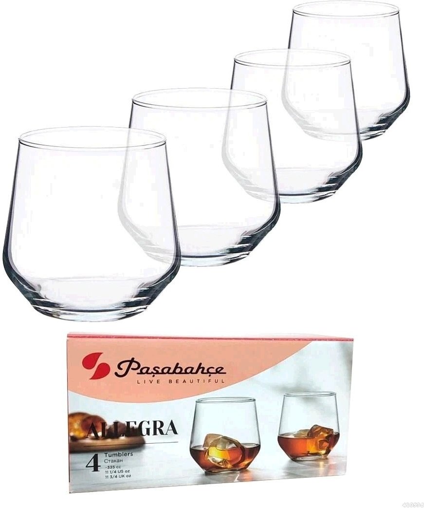 Стакан Pasabahce 335 мл, стекло, 4 шт купить,NaN